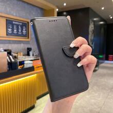 Flip Cover Case + Kickstand Case + High-Craftsmanship + Full Set Phone Case Compatible With Samsung S24U/S25U, Redmi Note 13 Pro/14 Pro; Faux Leather Case Compatible With Xiaomi Redmi Note 11/12/13/14 Pro Waterproof Shockproof Anti-Fall Scratch Resistant Full Cover - Black - View 2