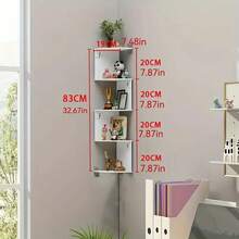 1Pcs Wall-Mounted Corner Shelf-Floating Storage Rack For Living Room, Bedroom, Kitchen, Bathroom, Office-Decoration Organizing Box, Perfect Gift Bathroom Shelves Bathroom Storage And Organize, Corner Shelves - Trắng - 5 lớp - Xem 4