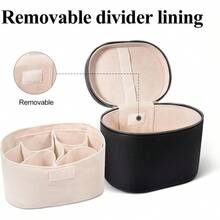 Portable Christmas Gifts Cosmetic Bag - Travel Toiletry Organizer With Compartments & Handle For Women - Black - View 3