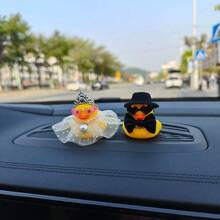 2 con vịt vàng trang trí xe hơi, trang trí nội thất xe hơi cho đám cưới - Nhiều màu - Xem 9