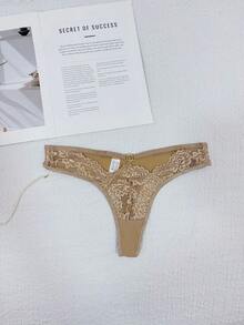 Tanga sexy de encaje con parches - Multicolor - Ver 3