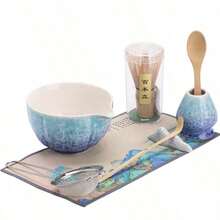 8件抹茶筅套装-夏樱花粉抹茶工具套装含竹茶刷+宋代仿制茶筅盒套装，茶艺爱好者必备茶筅工具，日式茶具 - 彩色 - 查看 4