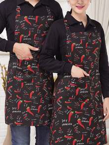 1 件防水花卉印花围裙，适用于园艺和烹饪 - 防油、厨房、浴室、家居、家居用品供应商 - 彩色 - 查看 13