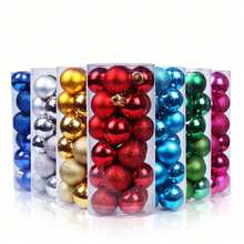 24pcs Christmas Balls, Christmas Ornaments, Colorful Plastic Electroplated Ball Ornaments ,For Christmas TreeMall Holiday Party Hanging Christmas Tree Upscale Hotel Restaurant Decoration ,Shatterproof Hanging Decorations ,Celebration Decoration Anniversary Birthday Everyday Exquisite Craftsmanship Fashion For Christmas, Birthday, Valentine's Day, Wedding Party, Home, Office, Outdoor, Christmas Tree, Create Holiday Atmosphere, Christmas Gift - Multicolor - View 3