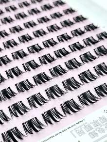 90 件大容量无胶大脸猫假睫毛，自然逼真浓密单簇分段卡通睫毛，适合初学者和日常使用，C 卷睫毛睫毛簇，睫毛簇，单根睫毛，睫毛，假睫毛 - C - 查看 10