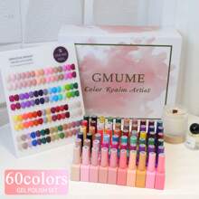 Set de 120 piezas de 15ml de esmalte de uñas en gel, serie de 120 colores con acabado brillante otoñal. Esmalte semipermanente con glitter y lentejuelas. Kit de esmalte UV resistente a remojo para manicura y diseño de uñas