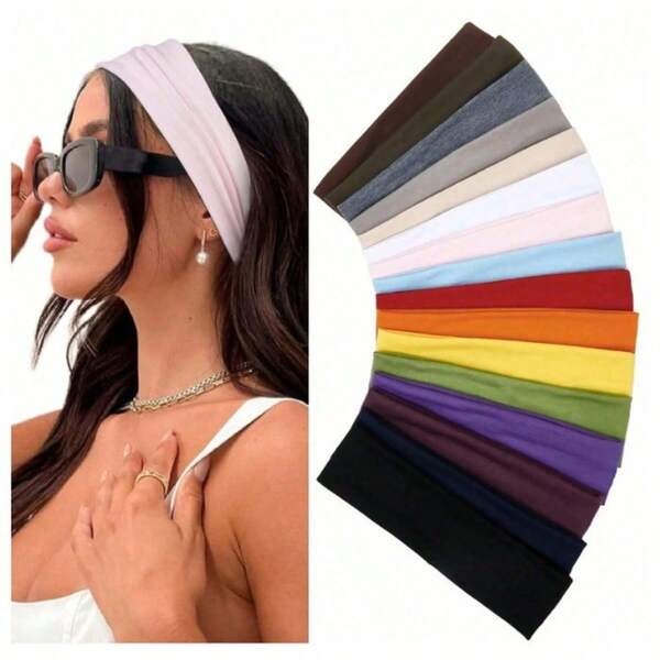 3/4/6pcs Women's Multi-Color Fabric Fashion Headbands, Versatile For Daily Wear