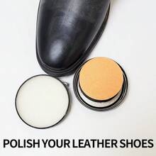 Shoe Polish Wax, Black & Brown, With Polishing Sponge, Metal Box Packaging, Leather Shoe Dye & Shine Oil, Shoe Wax, Leather Care, Makes Shoes Look Brand New, Suitable For Any Color Leather Shoes