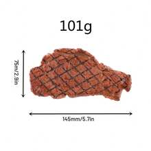 Simulación de PVC, modelo de comida de filete falso, accesorios de fotografía, accesorios de decoración de restaurante, comida bonita y realista, peso ligero XNFD - Filete frito en sartén - Ver 6