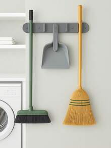 Wall Mount For Broom, Squeegee And Dustpan, Sturdy And Practical, Comes With A Wall Plug And Screw - 3 Colors - Light Grey - View 2