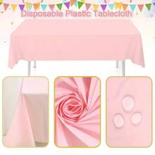 5 Stücke 137x183cm Einweg-Tischdecke Einfarbig, Rechteckige Tischdecke aus PE, geeignet für Hochzeiten, Partys, Geburtstage, Babypartys, Abschluss, Taufen, Bankette, Weihnachtspartys, Heimdekoration