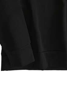 Felpa unisex personalizzata con stampa grafica, include tecnica di stampa a floccaggio, casual, vestibilità morbida, adatta per vacanze, attività all'aperto, festività, possibilità di utilizzare proprie foto o loghi, adatta per coppie, scherzi, regali a sorpresa, abbigliamento sportivo da ragazzo/ragazza, stile basic, autunno/inverno, streetwear, regalo ideale per fidanzato, fidanzata, famiglia, regalo natalizio per lui, manica lunga - nero - Visualizzare 8