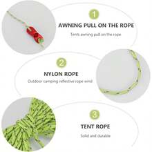 8 PCS Reflective Tent Guy Ropes With Aluminium Tensioner 4MMx4M Heavy Duty Paracord Camping Rope Kit For Tent Tarp Hammock Outdoor Survival Gear Windproof Guide Ropes With Storage Bag Orange