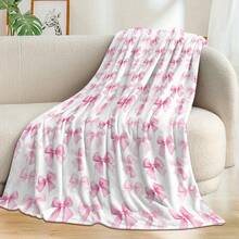 Bowknot Prints Ultra-Soft Flannel Throw Blanket Digital Printing, 280gsm, All-Season Comfort Polyester Blankets Great Gift For Friend, Family, Wedding, Birthday,Warm,Soft,Comfortable,Cozy Personalized Ideal Gifts For Him,Her,Boyfriend,Girlfriend,Dad,Mom,Family,Friends,Pets ,For Anniversaries,Valentine's Day,Mother's Day,Birthdays,Father's Day,Weddings,Graduation,Christmas,Housewarming Sofa,Bed,Car,Bedroom,Living Room,Office,Outdoor Camping,Beach,Wall Decoration - 多色10 - 查看 5
