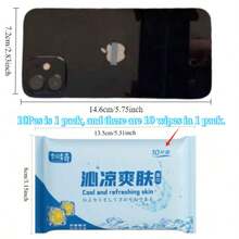10pcs/Pack Halloween Cooling Wet Wipes, Lemon Refreshing Revitalizing Wet Tissues, Daily Cleaning Wet Wipes, Portable Travel Wet Wipes. Please Purchase Cautiously!