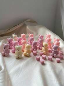 9/4pcs Cute Mini Bear DIY Scented Candles Graduation Birthday Gifts ,Room Decoration,Home Atmosphere - Multicolor - View 7
