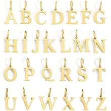 Set Of 2 Elegant Necklaces For Women With A-Z Letter Pendants, Plated In 925 Silver Or 18K Gold - 金色 - 查看 4