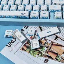 SS Cherry Profile PBT Keycaps Blue Abyssal Revelry Anime Key Caps Set 143 Keys5Sided DyeSublimation Custom Key Cap Compatible For 60 65 75 100 Percent MX Switches Mechanical Gaming Keyboards - 藍波 - 查看 7