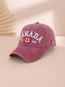 1pc Men's Embroidered Maple Leaf & Canada Letter Adjustable Baseball Cap, Classic European & American Style, Suitable For Casual Everyday And Holiday Wear - Canadian Maple Leaf - View 18