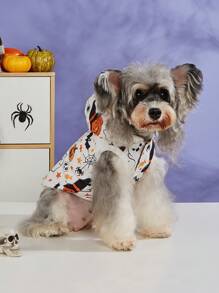 1pc Pet Coat & Vest, Soft & Comfortable Cat/Dog Clothing, Suitable For Outdoor & Indoor Wear, Warm Hooded Sweatshirt For Autumn/Winter