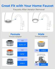 [Silver Ion] Waterdrop Dual-Stage Countertop Water Filter System, Reduces Chlorine, Bad Taste & Odor, Silver Ion Enhanced Filtration, Stainless Steel, WD-CTF-09 (2 Filters) - Dual-Stage - 查看 4