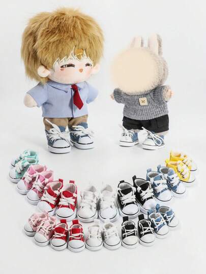 1pair Forlabubu Shoes 20cm Doll Sports Doll Shoes Simple 20cm Doll Shoes Accessories Doll Dolls Canvas Shoes Labobo