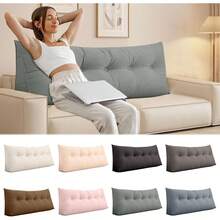Triangular Headboard Pillow Twin XL, Pillow Headboard, For Dorm Headboard Bed Pillows Bolster Cushion Bed Bolster Triangular Backrest Cream