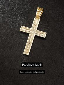 1 Peça Colar Pingente de Cruz para Adolescentes - Joias Religiosas com Corrente Cubana, Colar de Hip Hop Moderno para Uso Diário e Festas, Presente de Aniversário/Natal para Ele - Colar Declarativo para Uso o Ano Todo, Acessório de Festa, Corrente Durável, Para Adolescentes, Colar para Adolescentes/Meninos, Corrente para Adolescentes/Meninos, Colar de Casamento, Para Adolescentes