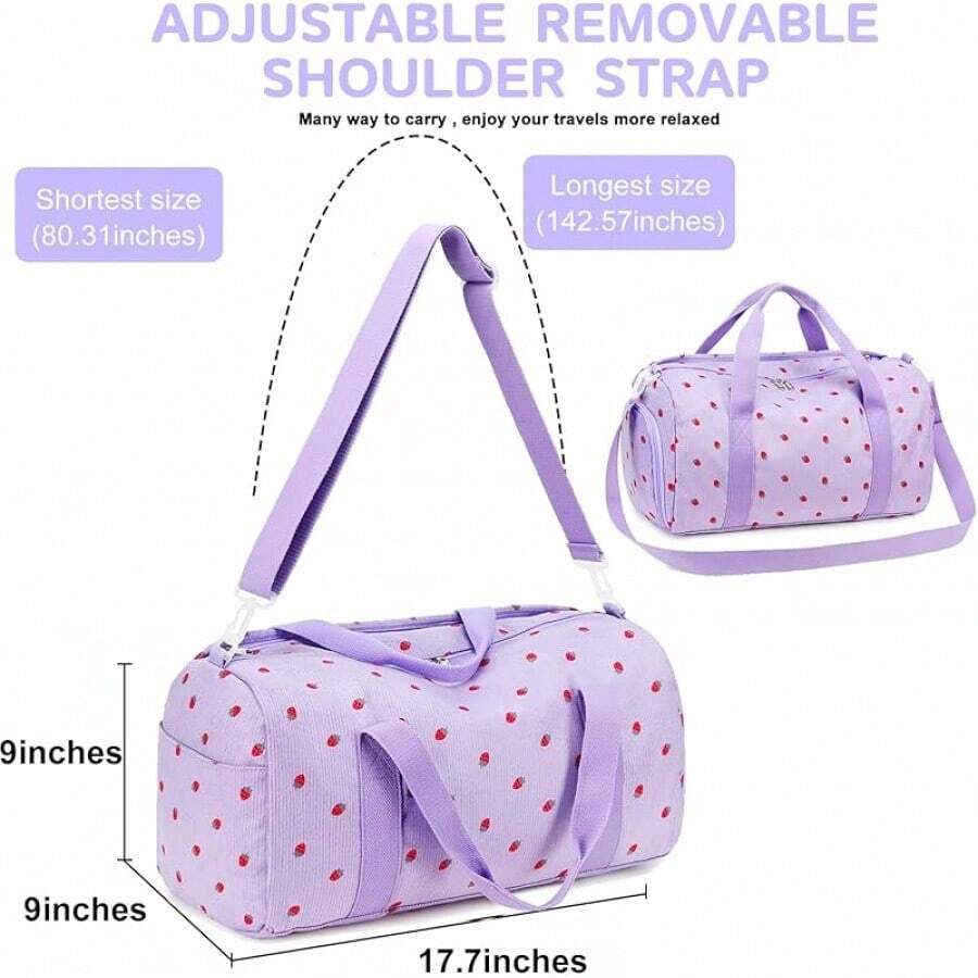 Training Bags - Purple Strawberry Corduroy - View 1