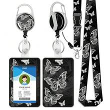Funny Positive Work ID Badge Holder With Lanyard And Retractable Clip Cute Flowers Breakaway Lanyard For Name Badge Holder For Teacher Nurse Doctor School Student Office Gift-624199