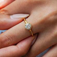 1pc S925 Gold Plated Ring, Suitable For Daily Fashion And Holidays