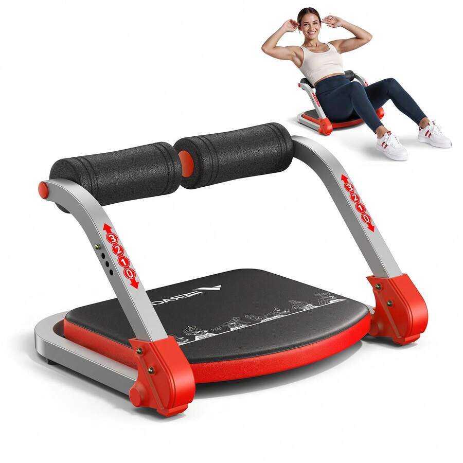 MERACH Ab Machine For Home Gym, Adjustable Ab Trainer With 3 Resistance Levels, Sit Up Exercise Equipment For Core Workout, Automatic Rebound Ab Crunch Machine, Ab Workout Equipment For Stomach