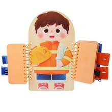 Bảng nhiều lớp cho trẻ em, bảng viết Montessori, giáo dục sớm, dây kéo nút, rèn luyện kỹ năng sống, đồ chơi cho bé mặc quần áo, dây kéo, giáo dục sớm, khai sáng - Nhiều màu - Xem 3