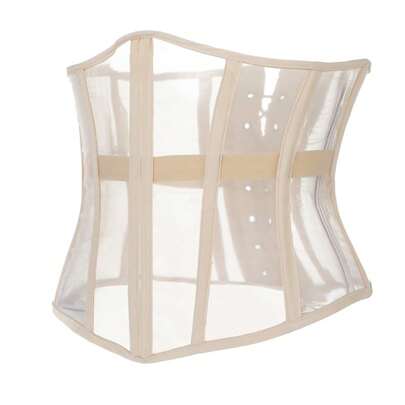 1 szt. Damski, prześwitujący, siateczkowy top z pasem wyszczuplającym w talii, swobodny, dopasowany top modelujący do codziennego noszenia na Halloween