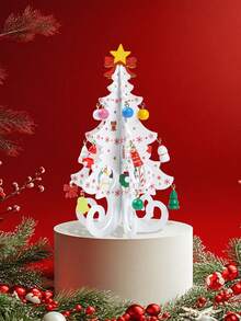 1 pièce Décoration de Noël blanche, ornement de décoration d'arbre de Noël en bois, décorations de Joyeux Noël pour la maison 2025, décorations de Noël pour la table de la maison, cadeaux de Noël, décorations de chambre de Noël, décorations de maison de Noël, cadeaux du Nouvel An, décorations du Nouvel An 2026