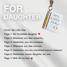My Little Star Book Necklace For Daughter / Son, Birthday Day Gift Graduation Jewelry Of Love - Vàng và Bạc - Xem 13