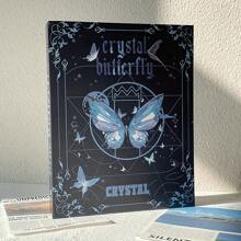 1 件 A5 6 孔活页夹笔记本，蝴蝶设计，多种颜色可选，适合学校、办公室或家庭