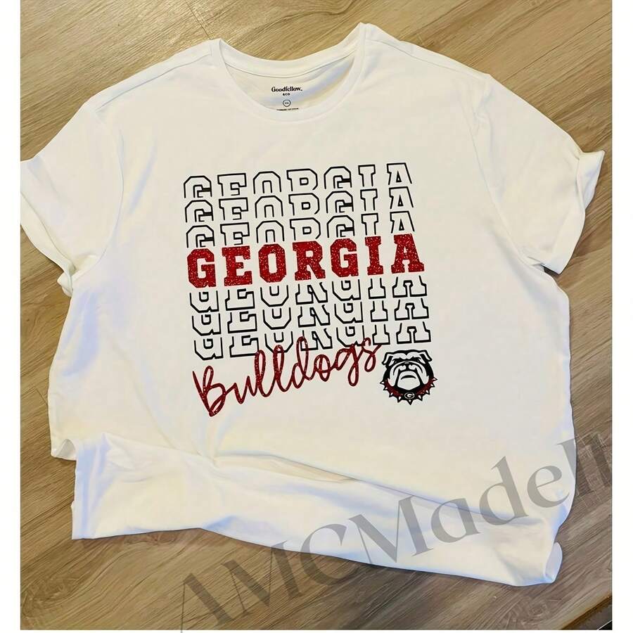 Georgia Shirt GA Shirt College Shirt Game Day Shirt Football Team Shirt College Football Rel Team Shirt College 03 - 白色10 - 查看 1