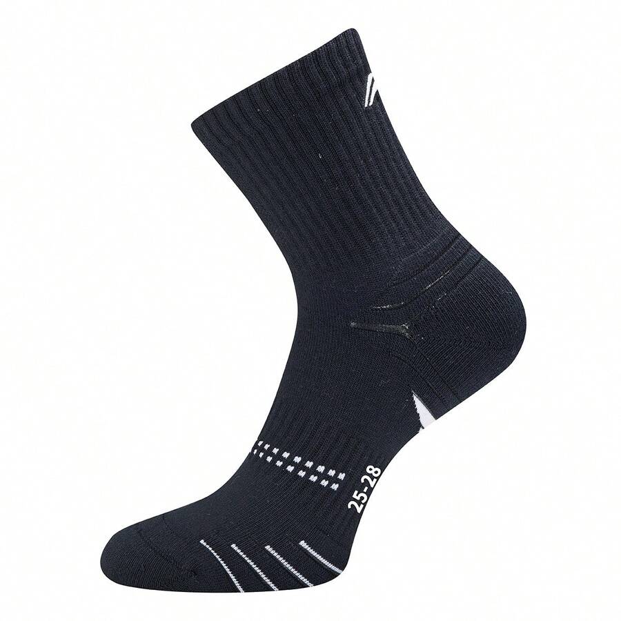 LI-NING 羽球系列男款中筒襪 AWSV161 - 黑色 - 查看 1