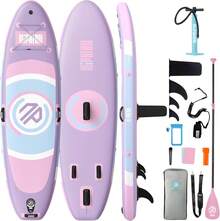 Inflatable Paddle Board, 305 Cm Paddle Board With Balance Fins For Beginners And Robust Accessories,  Board For Adults, Versatile Stand-Up Paddle Board For Yoga