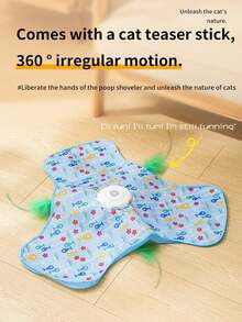 Interactive Cat Toys Hide And Seek Moving Concealed Teaser Rechargeable Automatic Indoor Kitten Exercise Rotating Electric Toys Electric Hunting Cover Pet Gift Pet Toy - Multicolor - View 5