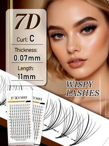 FOXYMEI 12 Reihen Wischige Vorbereitete Fächer Wimpern C/D Krümmung 5D 7D 9D Spike Wimpernverlängerung 8-15mm Hochwertige Wimpernbüschel Importierte Materialien Vorbereitete Volumen Fächer Wimpern Weich Leicht Natürlich Falsche Wimpern Wimpernbüschel, Einzelwimpern, Künstliche Wimpern