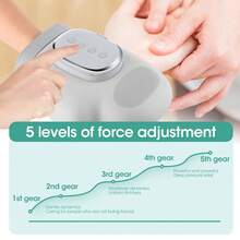 Hand Massager With Heat And Compression, Cordless Hand Massager With 3 Heat Levels & 5 Compression Massage Modes, Pressure Therapy For Arthritis And Carpal Tunnel Pain Relief, Gifts For Women Men - 白色 - 查看 5