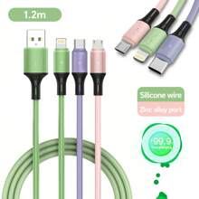 3-In-1 Usb-C Charging Cable (Apple MFi Certification), USB-C Android Compatible With Iphone 14/13/12/11/S24/S23/S22/S21, Universal Efficient Charging Adapter-Data Transmission Is Not Supported