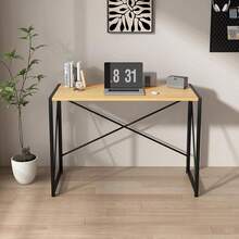 Mcc Direct Folding Desk Workstation Foldable Computer Desk For Office Home Study Writing Table No Assembly Miami - Natural - View 3