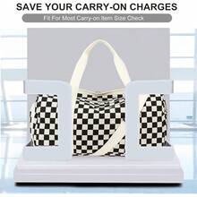 Training Bags - Black and White Corduroy Squares - View 6