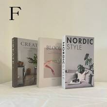 3pcs Foldable Fake Books, Luxury Decorative Simulation Books Set For Showroom, Coffee Table, Villa, Hotel, Home Decor, Photography