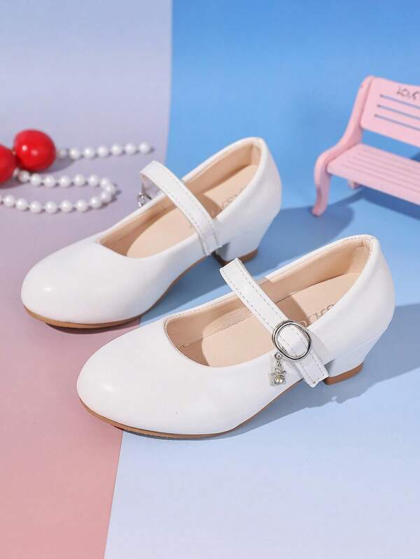 1 Pair Children's Fashion Outdoor Casual High Heel Shoes, Back To School Season