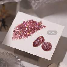 MIANEL 12ML 2026 雲朵鑽石亮片凝膠指甲油 冬季美甲 閃亮彩色亮片 光療美甲指甲油 紅色指甲 白色指甲 綠色指甲 棕色指甲 美甲藝術 完美適用於美甲沙龍與居家 DIY 使用 - 彩色 - 查看 6