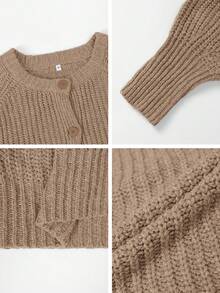 Women's Winter Y2K Long Sleeve Sweater Cardigan Warm And Comfortable Daily - Brown - View 11